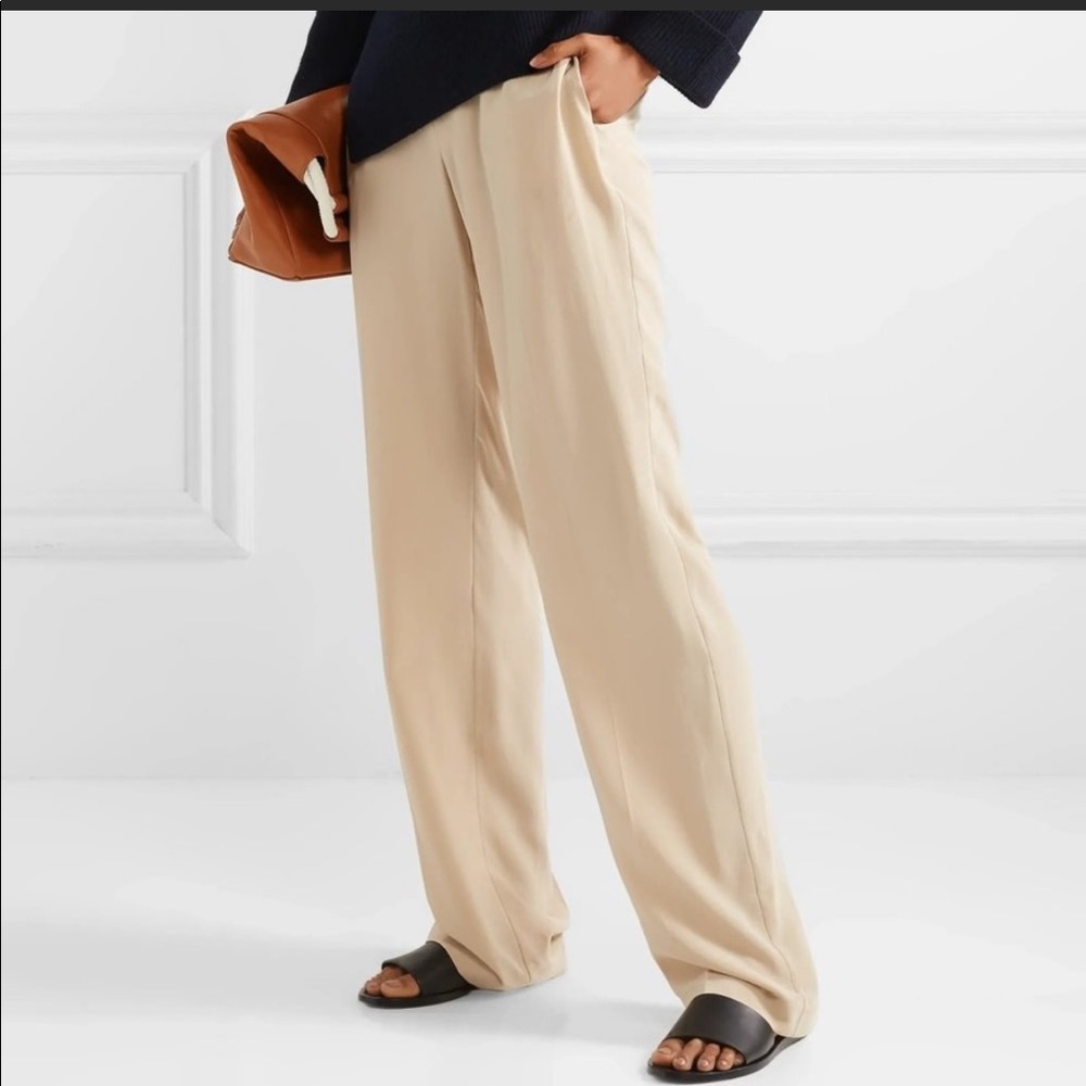 COPY - Equipment silk beige trousers